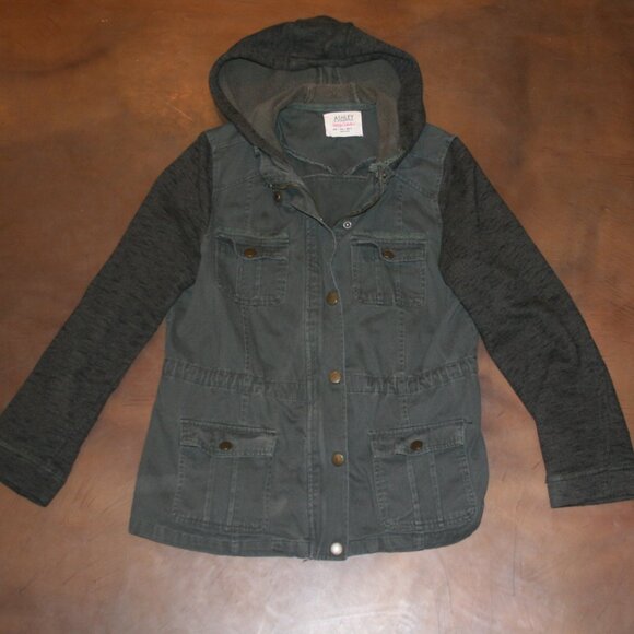 Ashley By 26 International Large Green Hooded Utility Jacket Chest: 42" Military - Picture 5 of 8